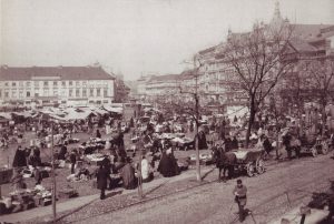 Markt auf dem Alexanderplatz um 1889