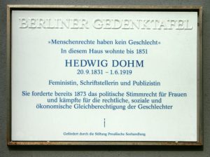 Berliner Gedenktafel für Hedwig Dohm.