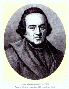 Moses Mendelssohn - Kupferstich von Anton Graff