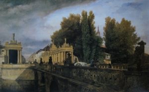 Königsbrücke und Königskolonnaden auf einem Gemälde von Eduard Gärtner aus dem Jahre 1835