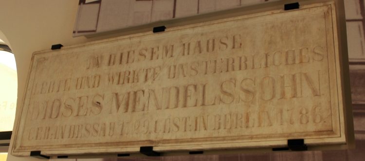 Gedenktafel für Moses Mendelssohn