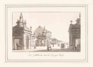 Die Spittelbrücke und die Leipziger Straße um 1778