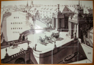 Das Fliesenbild "Die Königsbrücke 1785"