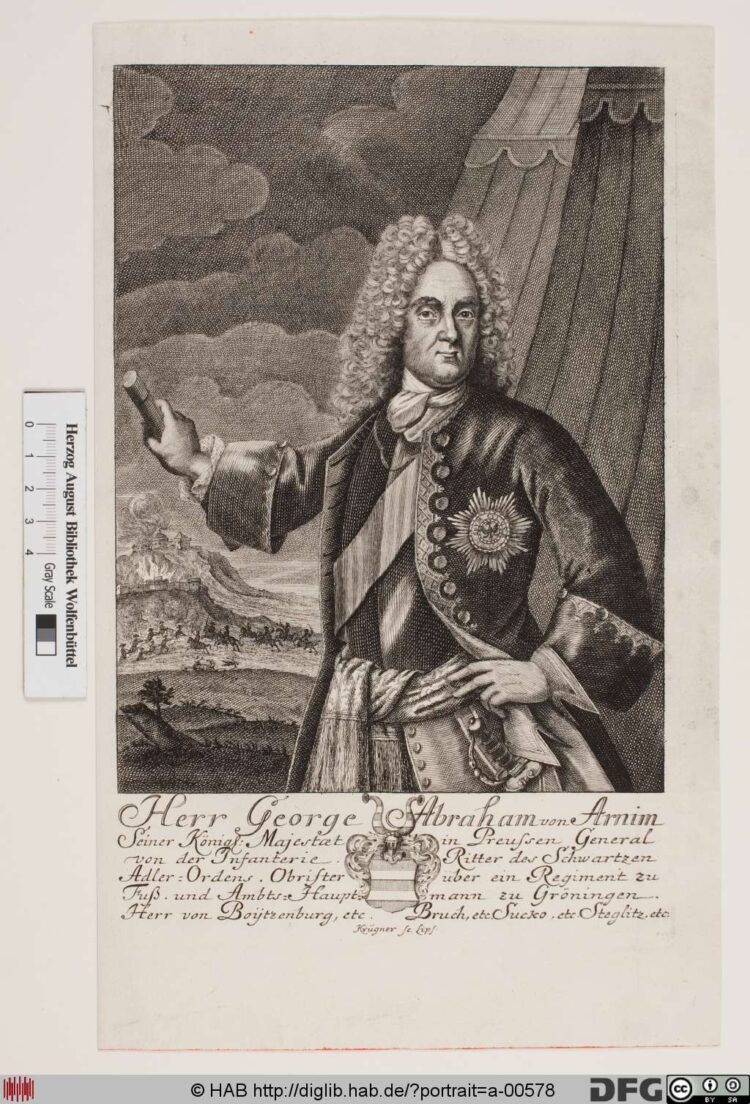 Abraham von Arnim 1734 (vor) von Johann Gottfried Krügner d