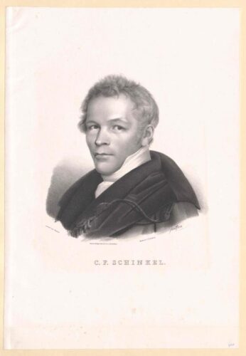 Porträt von Karl Friedrich Schinkel von Friedrich Jentzen nach Carl Joseph Begas, 1827