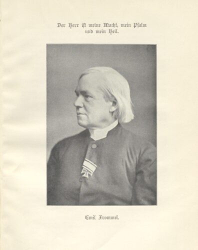 Porträt des Garnisonpfarrers und Schriftstellers Emil Frommel