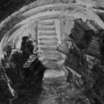 Zeichnung "Gruft unter der Garnisonkirche" von Adolph Menzel (Ausschnitt)