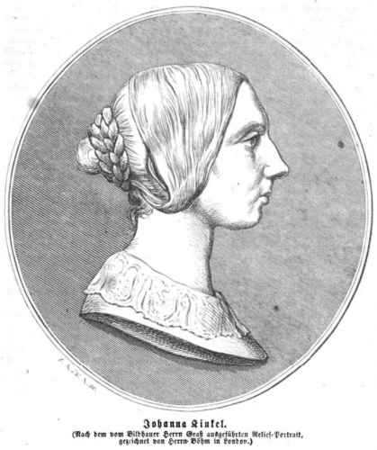 Porträt der Johanna Kinkel, 1859, von Böhm nach Graß.