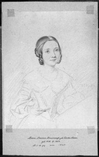 Porträt der Baronin Marie von Bruiningk, um 1845.