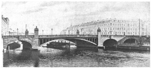 Gesamtansicht der Lessingbrücke 1922